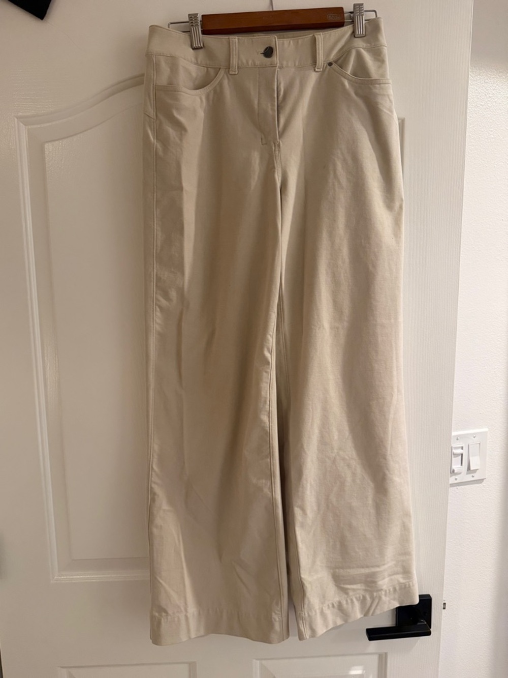 lululemon athletica Wide Leg Pants in Light Beige